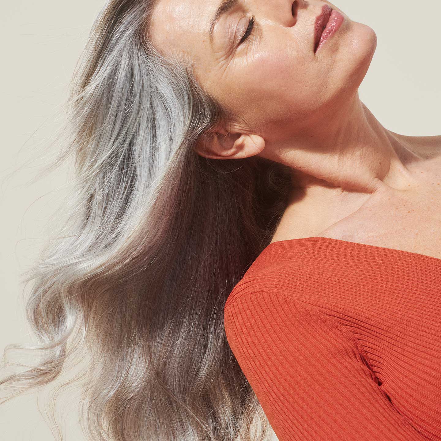 prose gray hair lady